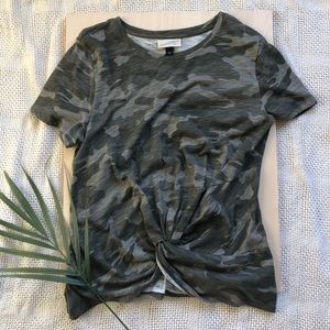 Camo Short Sleeve Top